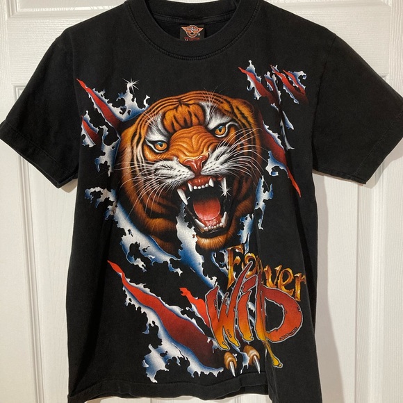 Vintage Tee Shirt Rock Eagle Brand Single Stitched Men’s Med Tiger Graphic 90’s - Picture 2 of 6